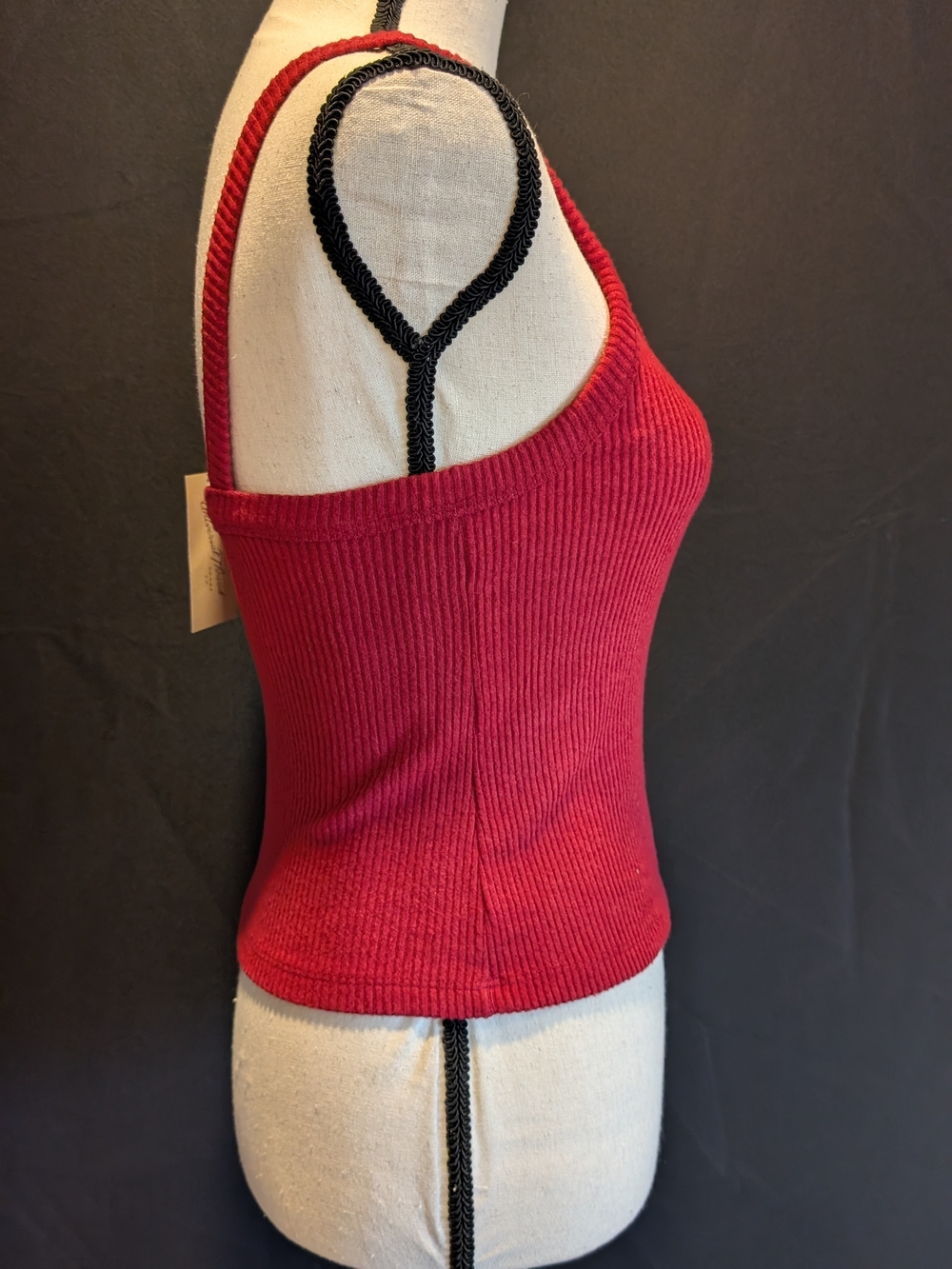 Universal Thread Red Ribbed Square-Neck Tank - Picture 3 of 7